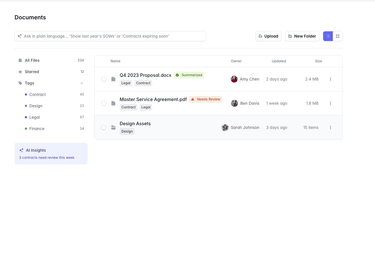 Angelwood dashboard showing project management interface
